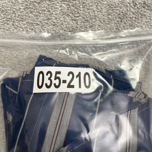 Karman Vintage Western Pearl Snap Button Down Shirt Mens XL Blue Gray Striped - Picture 15 of 15